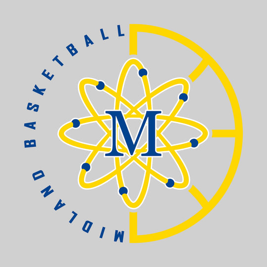 Midland Chemics - Basketball - Center Mascot with Circle Text & Basketball Grooves