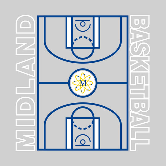 Midland Chemics - Basketball - Full Court with Sideline Text