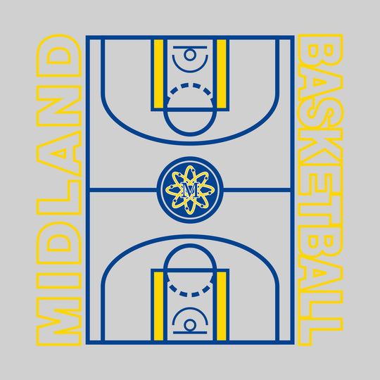 Midland Chemics - Basketball - Full Court with Sideline Text