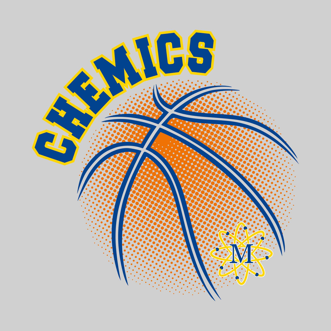 Midland Chemics - Basketball - Halftone Basketball with Mascot