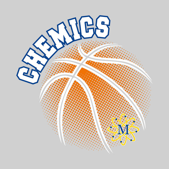 Midland Chemics - Basketball - Halftone Basketball with Mascot
