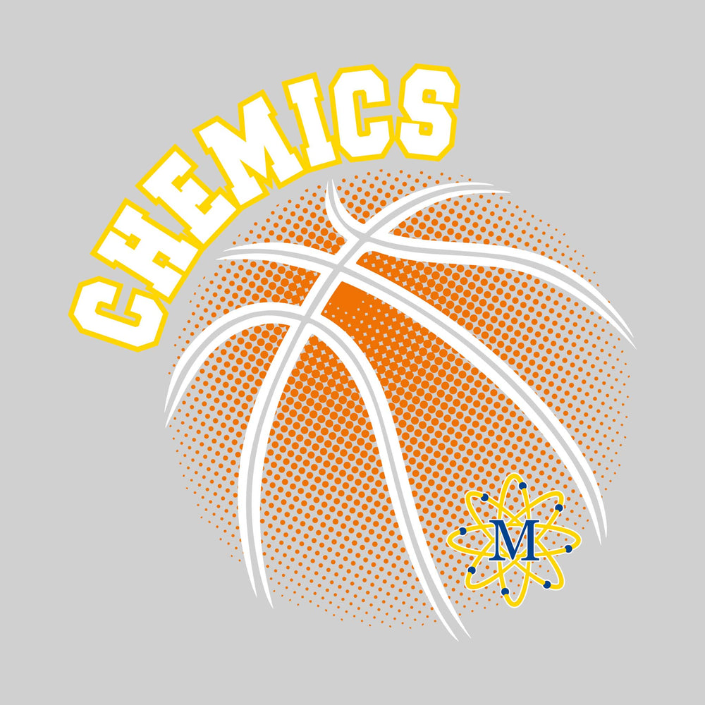 Midland Chemics - Basketball - Halftone Basketball with Mascot