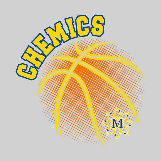 Midland Chemics - Basketball - Halftone Basketball with Mascot