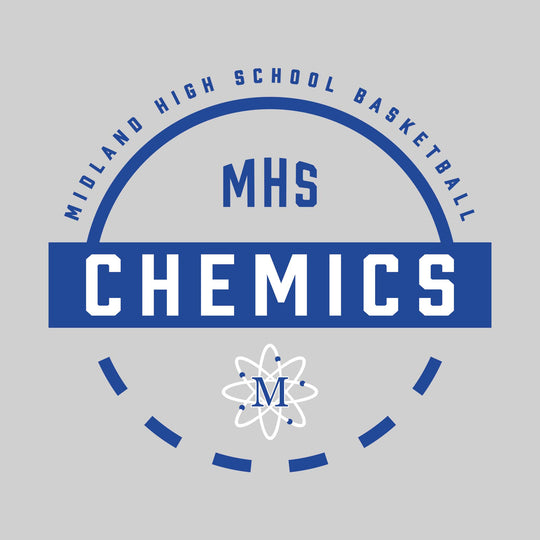 Midland Chemics - Basketball - Mascot Name with Free Throw Circle