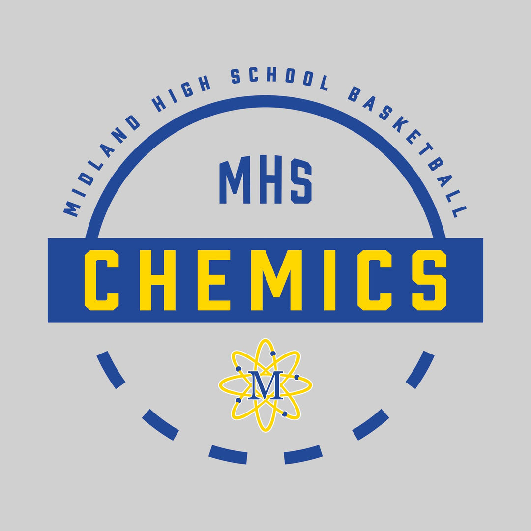 Midland Chemics - Basketball - Mascot Name with Free Throw Circle