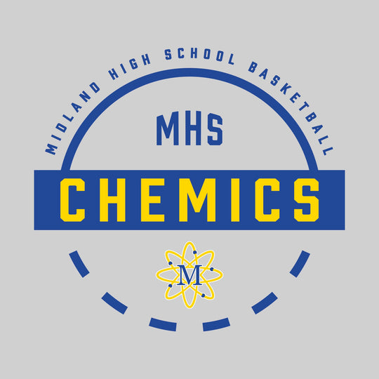 Midland Chemics - Basketball - Mascot Name with Free Throw Circle