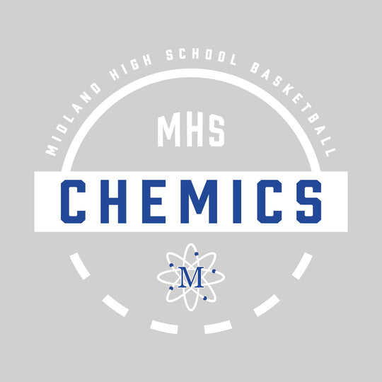 Midland Chemics - Basketball - Mascot Name with Free Throw Circle