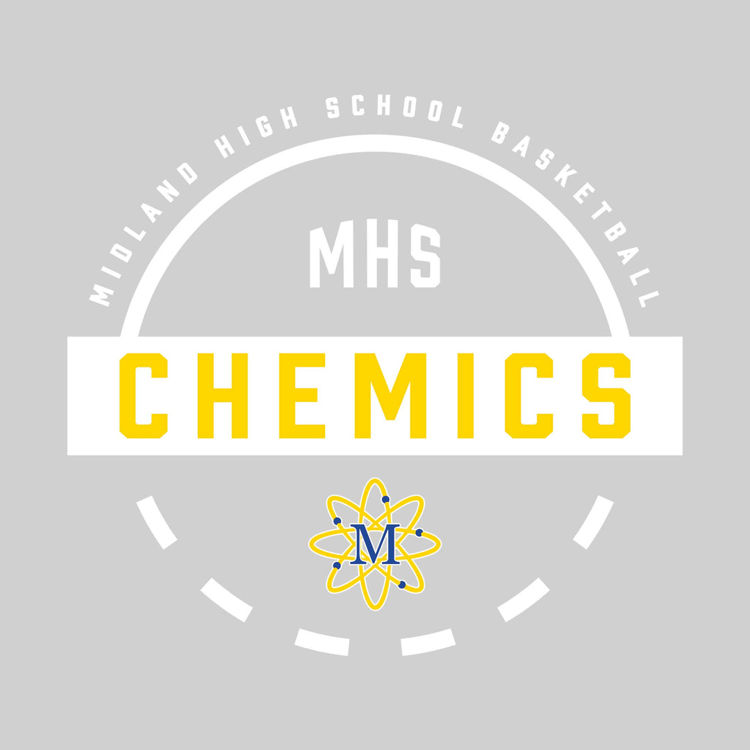 Midland Chemics - Basketball - Mascot Name with Free Throw Circle