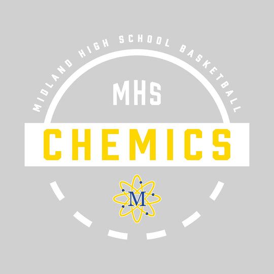 Midland Chemics - Basketball - Mascot Name with Free Throw Circle