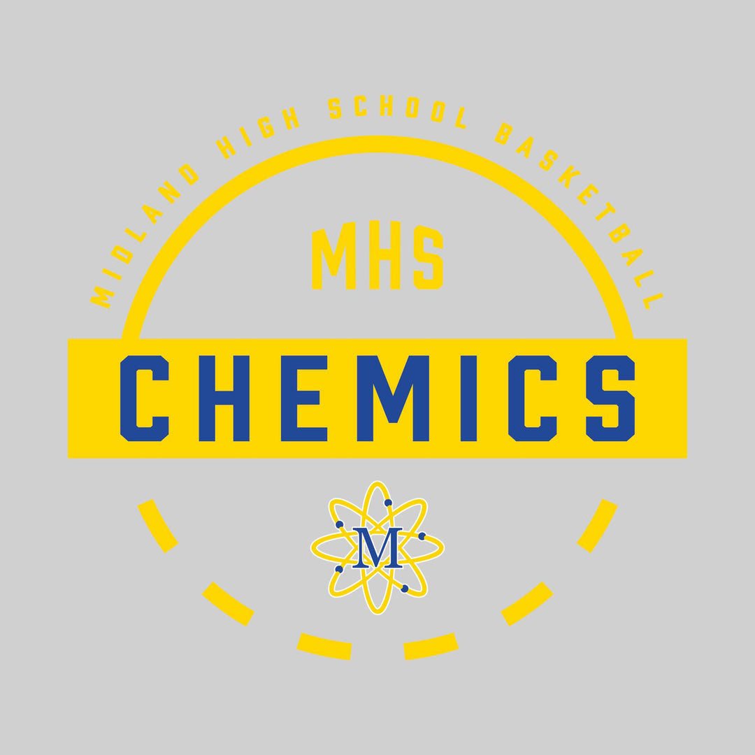 Midland Chemics - Basketball - Mascot Name with Free Throw Circle