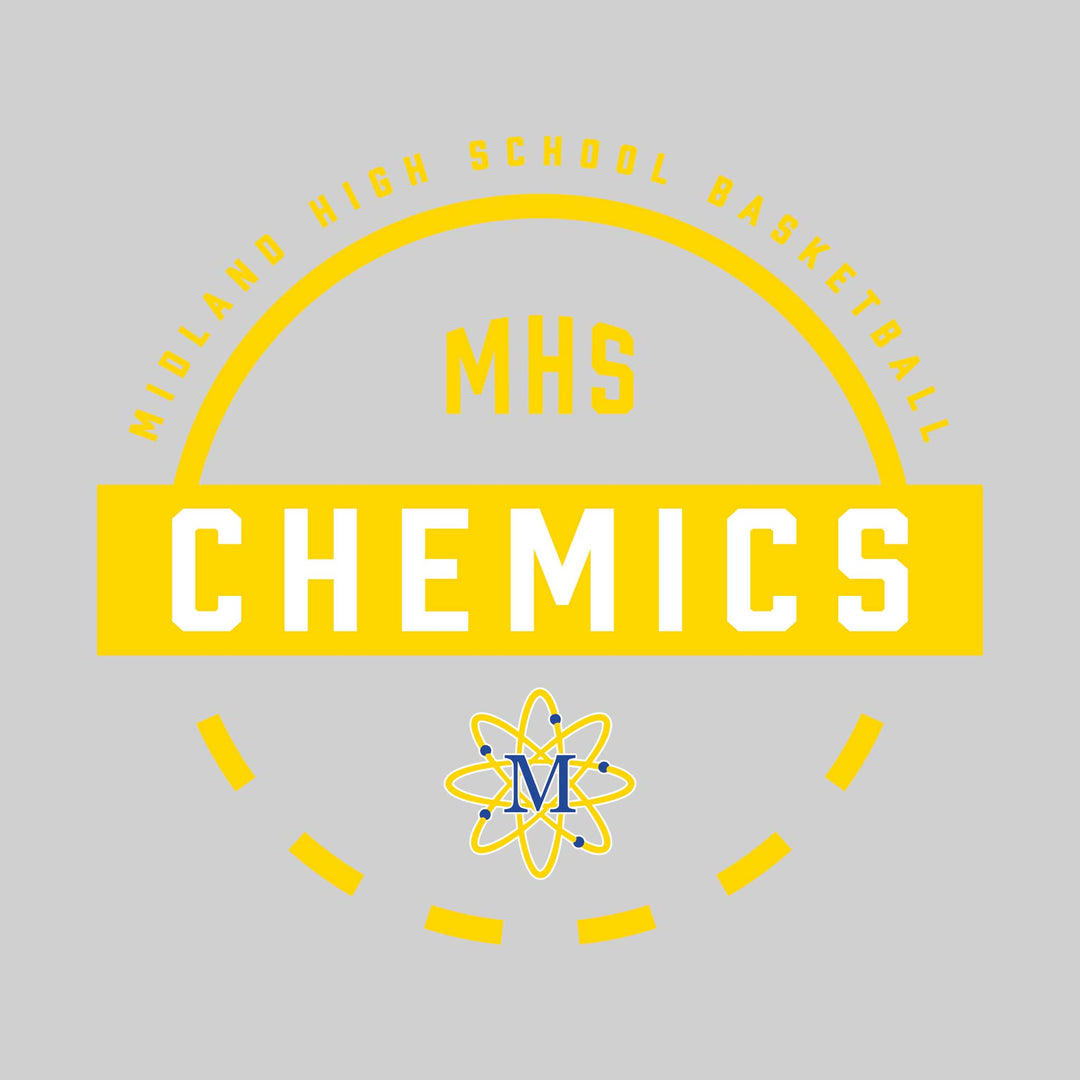 Midland Chemics - Basketball - Mascot Name with Free Throw Circle