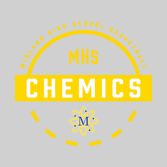 Midland Chemics - Basketball - Mascot Name with Free Throw Circle