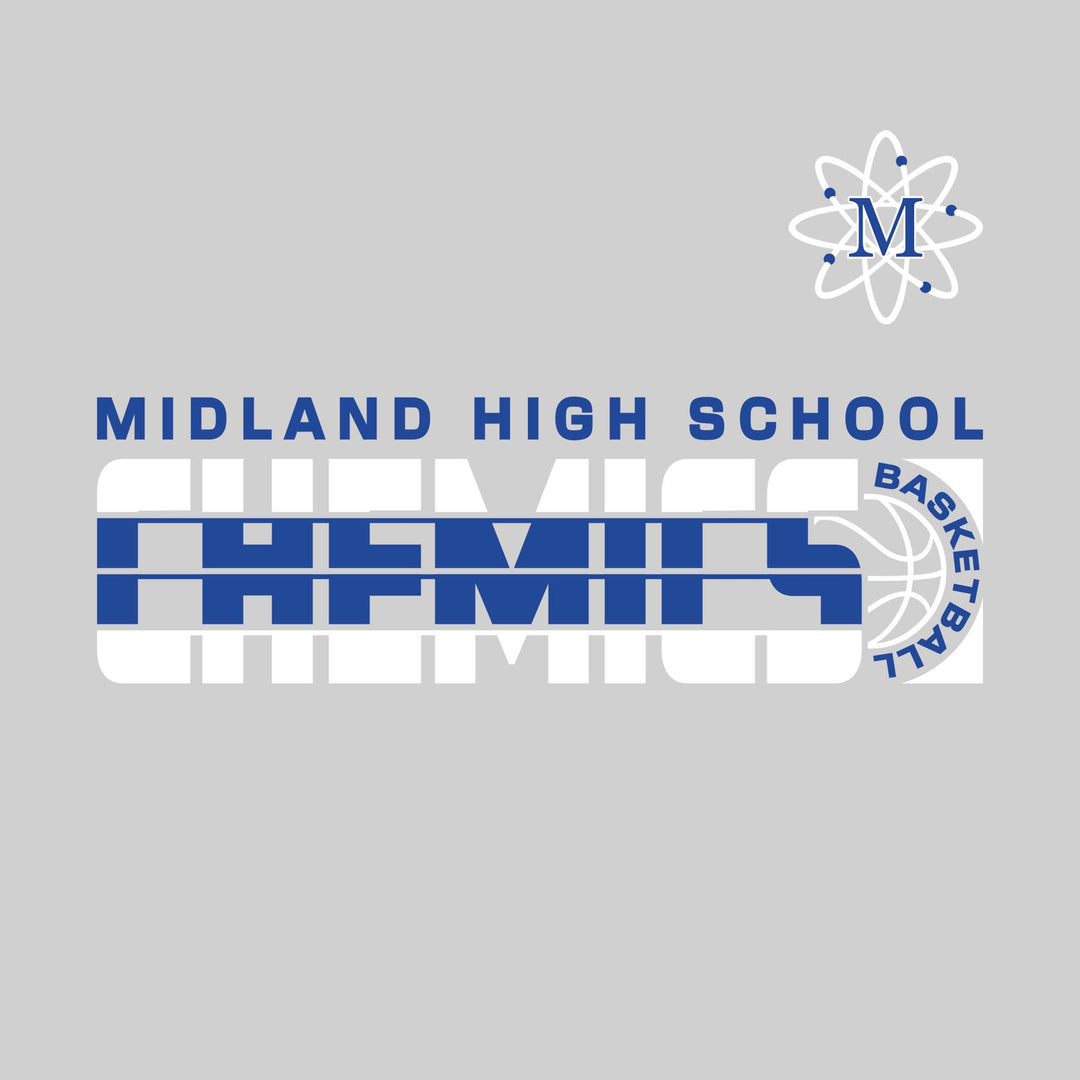 Midland Chemics - Basketball - Striped Mascot Name with Basketball Grooves