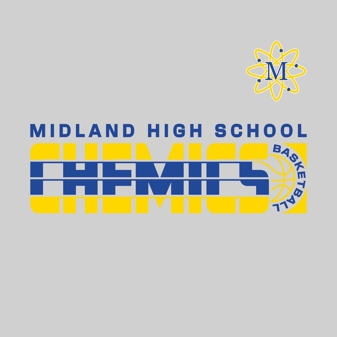 Midland Chemics - Basketball - Striped Mascot Name with Basketball Grooves