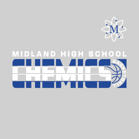Midland Chemics - Basketball - Striped Mascot Name with Basketball Grooves