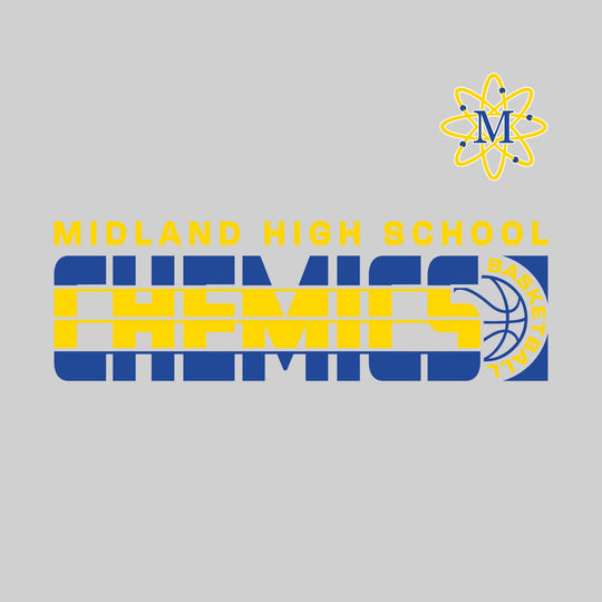 Midland Chemics - Basketball - Striped Mascot Name with Basketball Grooves