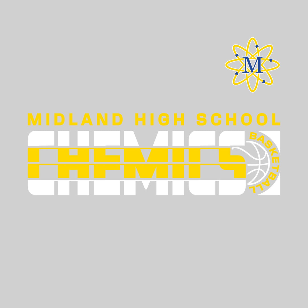 Midland Chemics - Basketball - Striped Mascot Name with Basketball Grooves