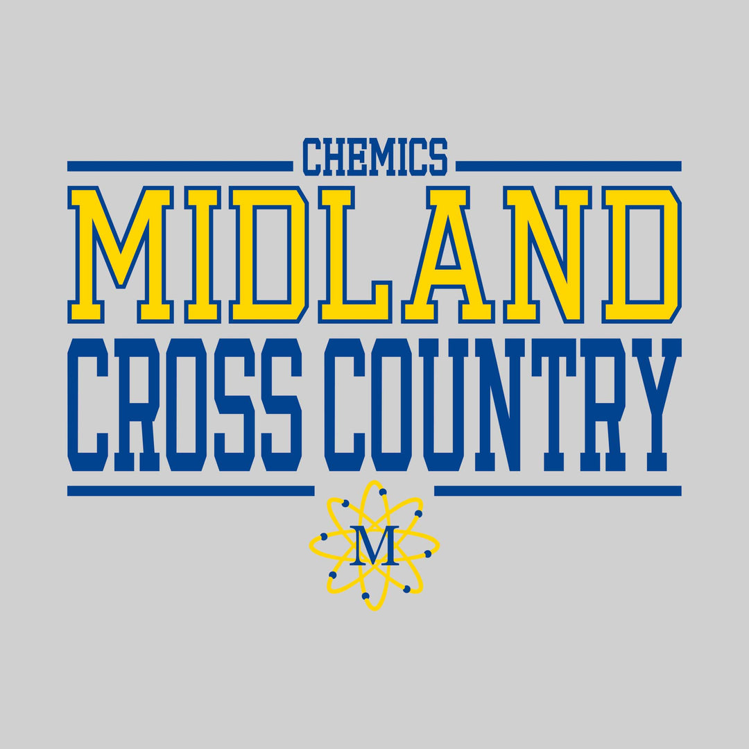 Midland Chemics - Cross Country - Bracketed School Name with Mascot