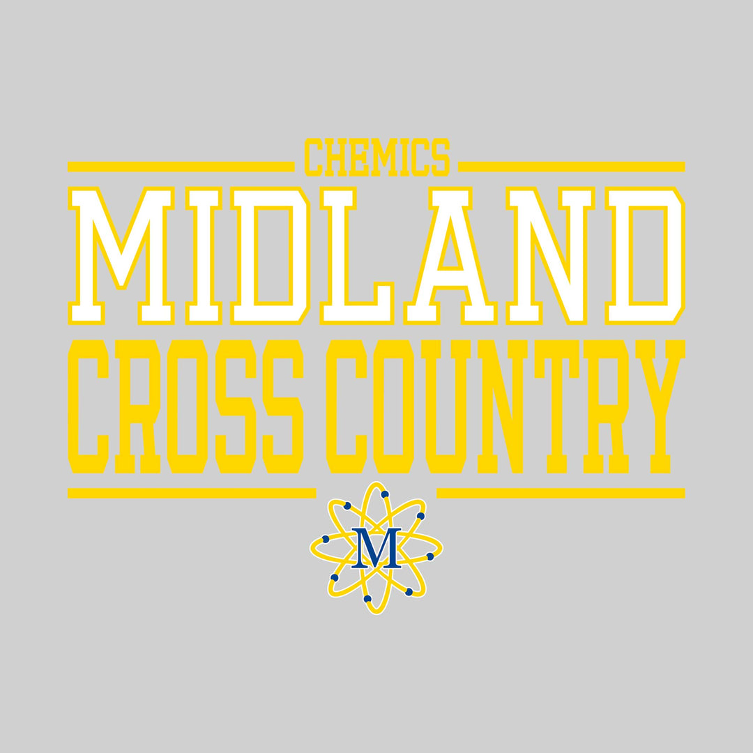 Midland Chemics - Cross Country - Bracketed School Name with Mascot