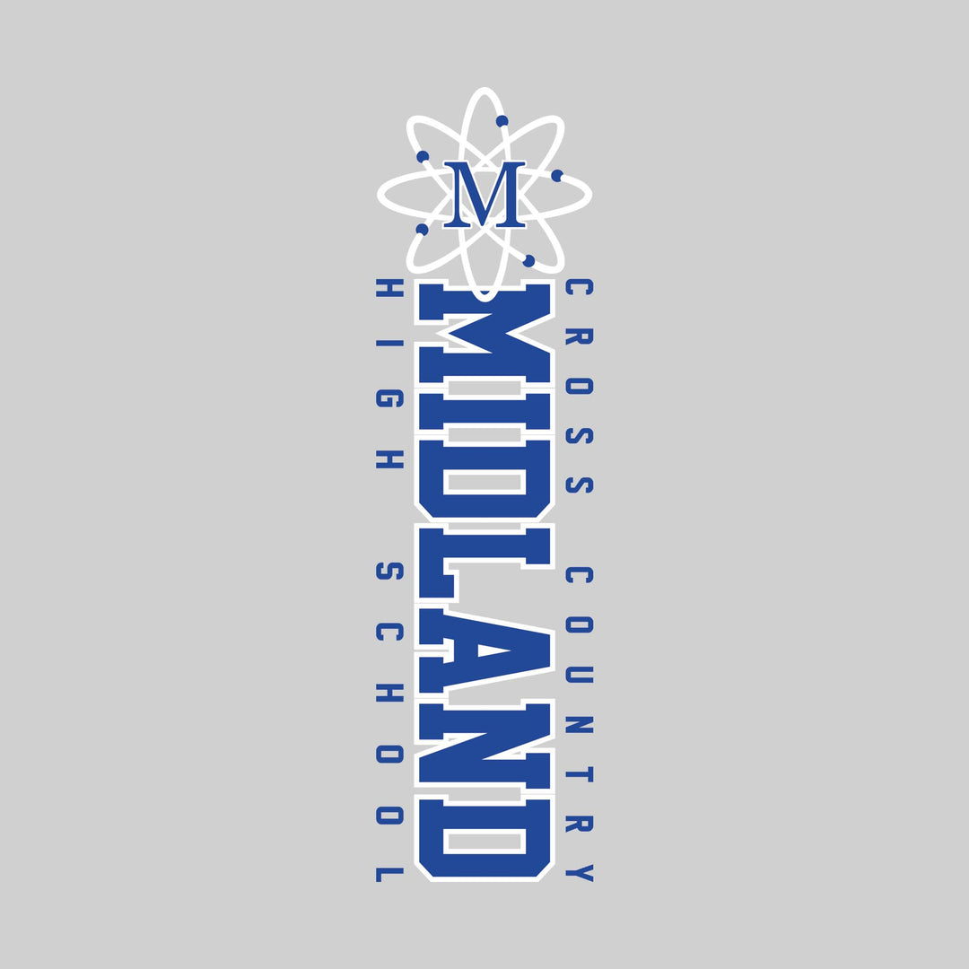 Midland Chemics - Cross Country - Vertical School Name with Upper Mascot