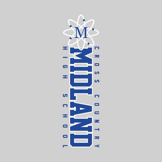 Midland Chemics - Cross Country - Vertical School Name with Upper Mascot