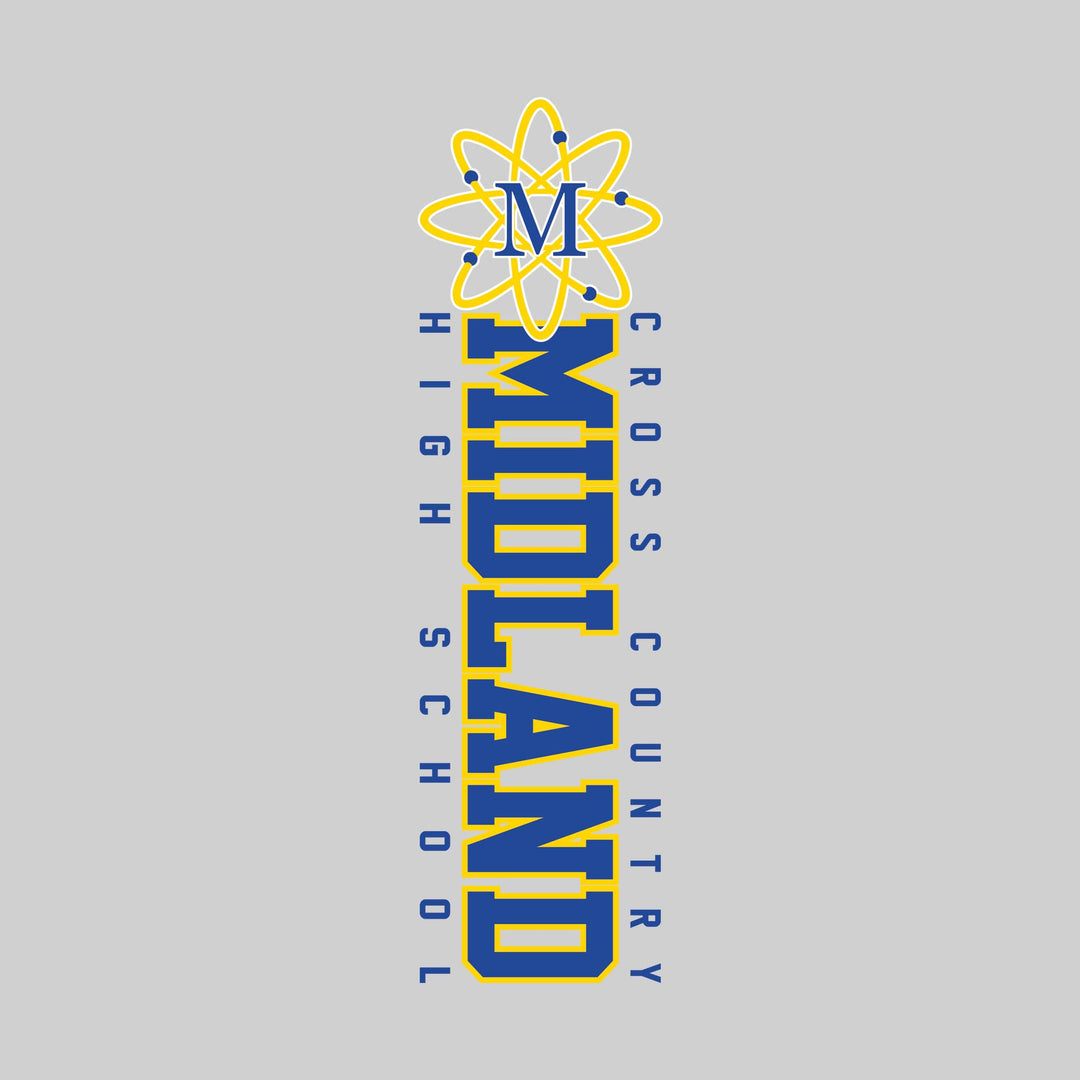 Midland Chemics - Cross Country - Vertical School Name with Upper Mascot