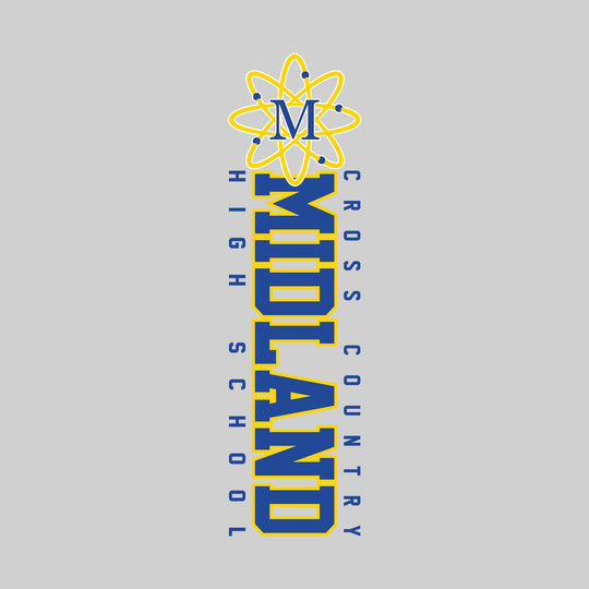 Midland Chemics - Cross Country - Vertical School Name with Upper Mascot