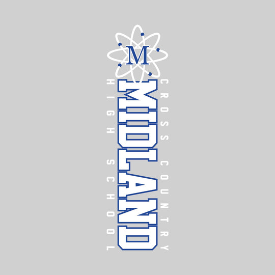 Midland Chemics - Cross Country - Vertical School Name with Upper Mascot