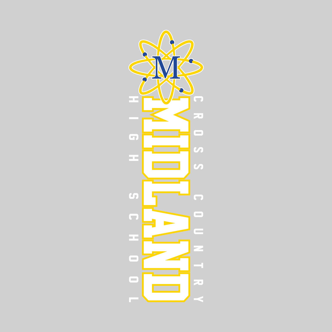 Midland Chemics - Cross Country - Vertical School Name with Upper Mascot