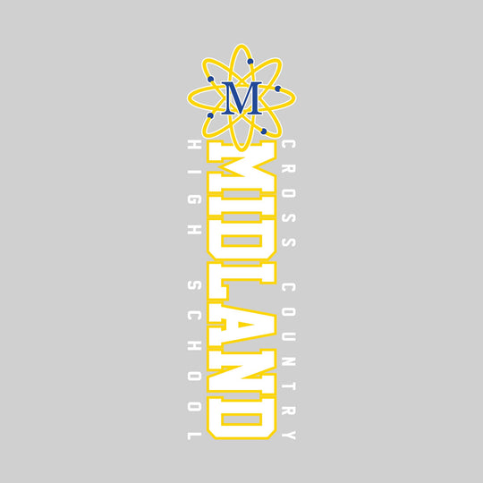 Midland Chemics - Cross Country - Vertical School Name with Upper Mascot