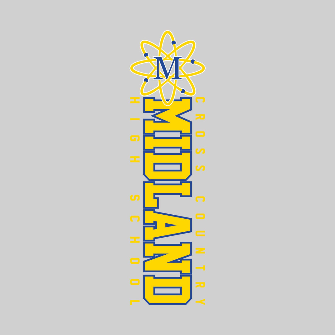 Midland Chemics - Cross Country - Vertical School Name with Upper Mascot
