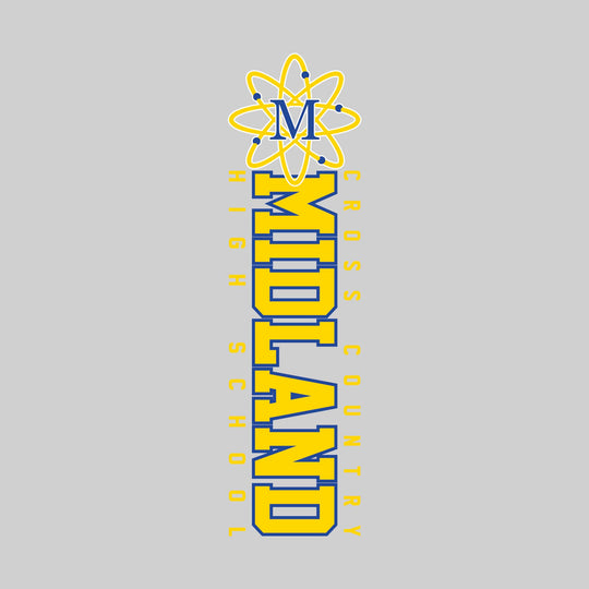 Midland Chemics - Cross Country - Vertical School Name with Upper Mascot