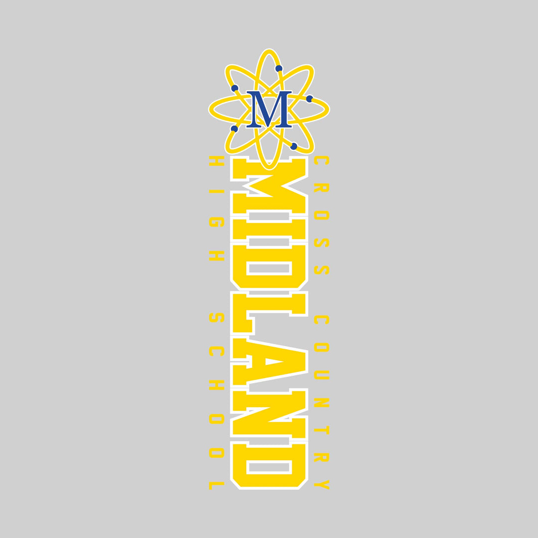 Midland Chemics - Cross Country - Vertical School Name with Upper Mascot