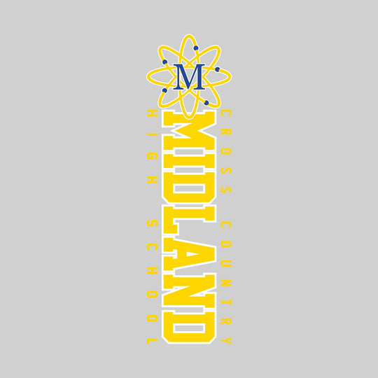 Midland Chemics - Cross Country - Vertical School Name with Upper Mascot