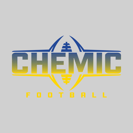 Midland Chemics - Football - Football Shape Bracketing Mascot Name with Hex Pattern