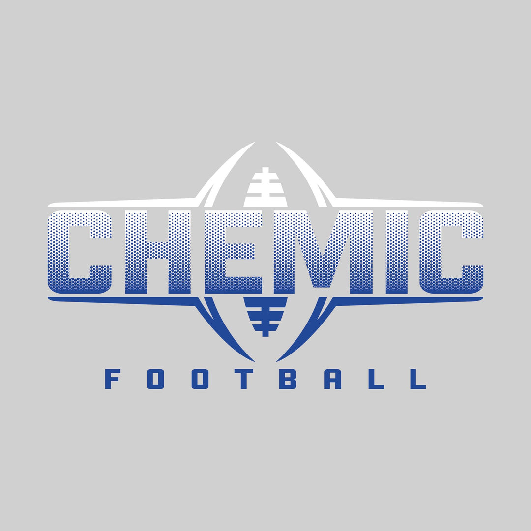 Midland Chemics - Football - Football Shape Bracketing Mascot Name with Hex Pattern