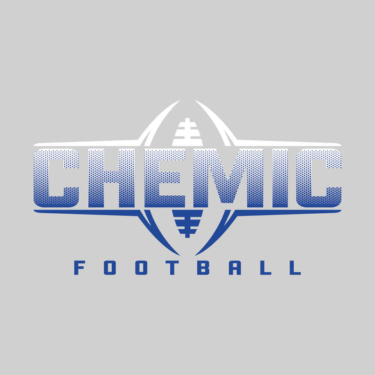 Midland Chemics - Football - Football Shape Bracketing Mascot Name with Hex Pattern