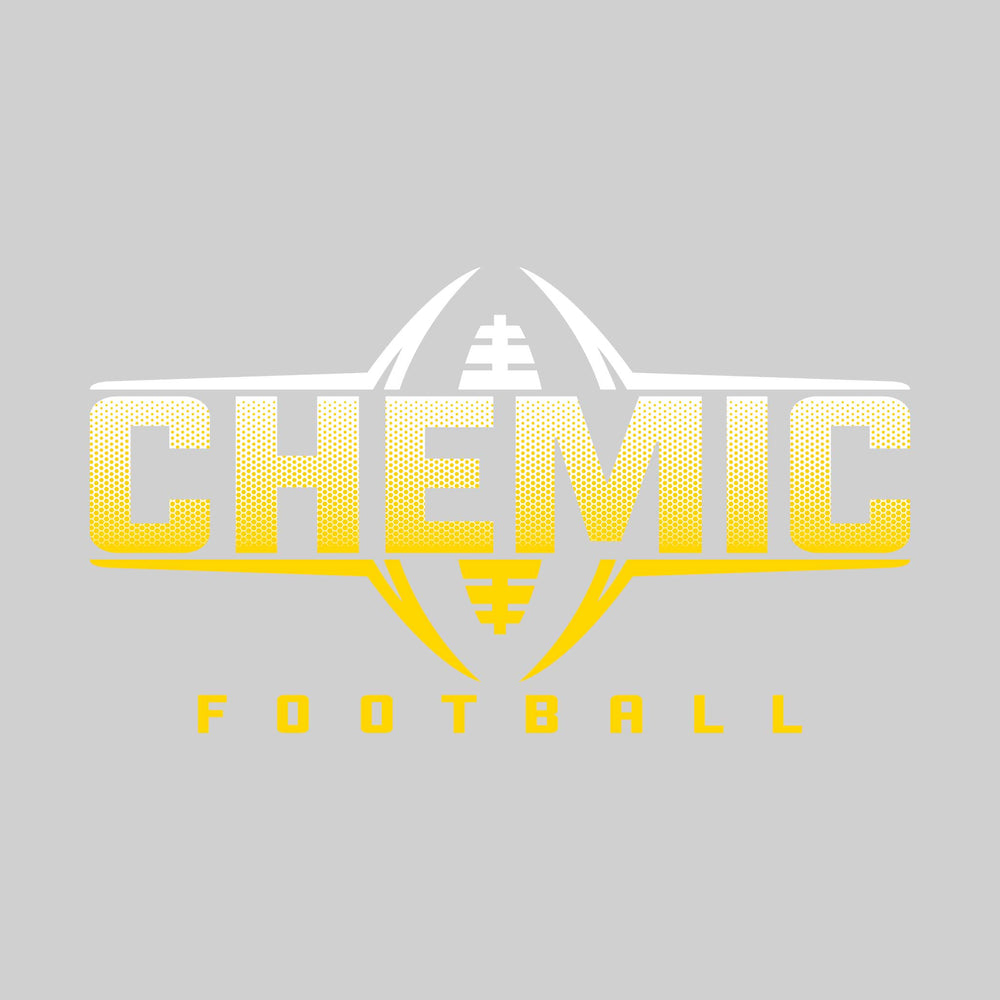 Midland Chemics - Football - Football Shape Bracketing Mascot Name with Hex Pattern
