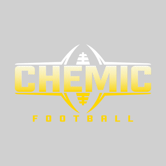 Midland Chemics - Football - Football Shape Bracketing Mascot Name with Hex Pattern