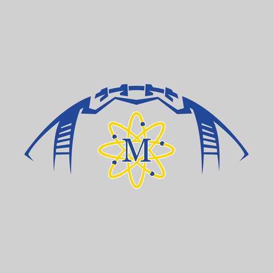 Midland Chemics - Football - Football Shape Outline with Center Mascot