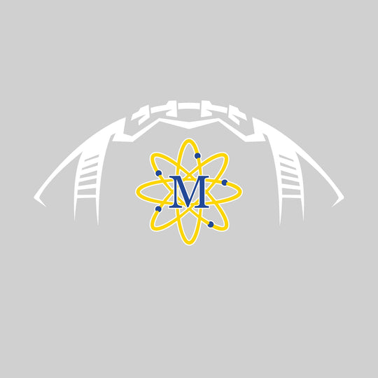 Midland Chemics - Football - Football Shape Outline with Center Mascot