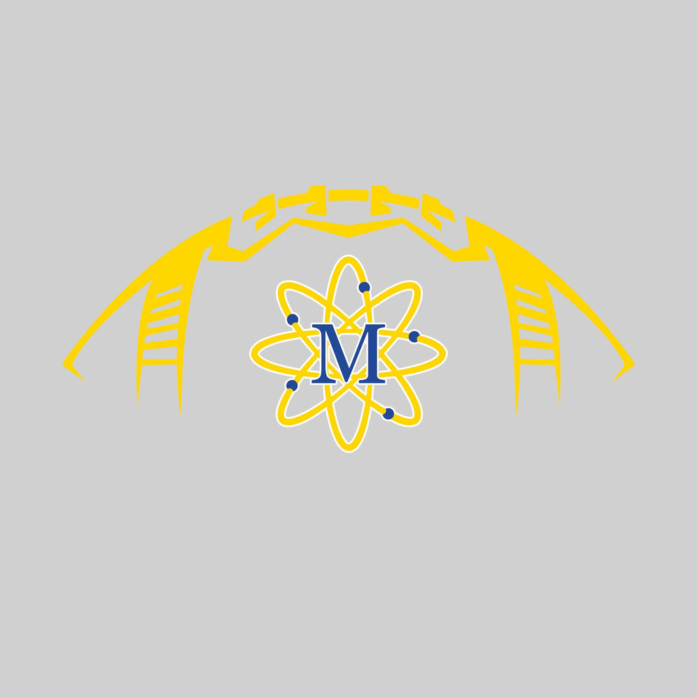 Midland Chemics - Football - Football Shape Outline with Center Mascot