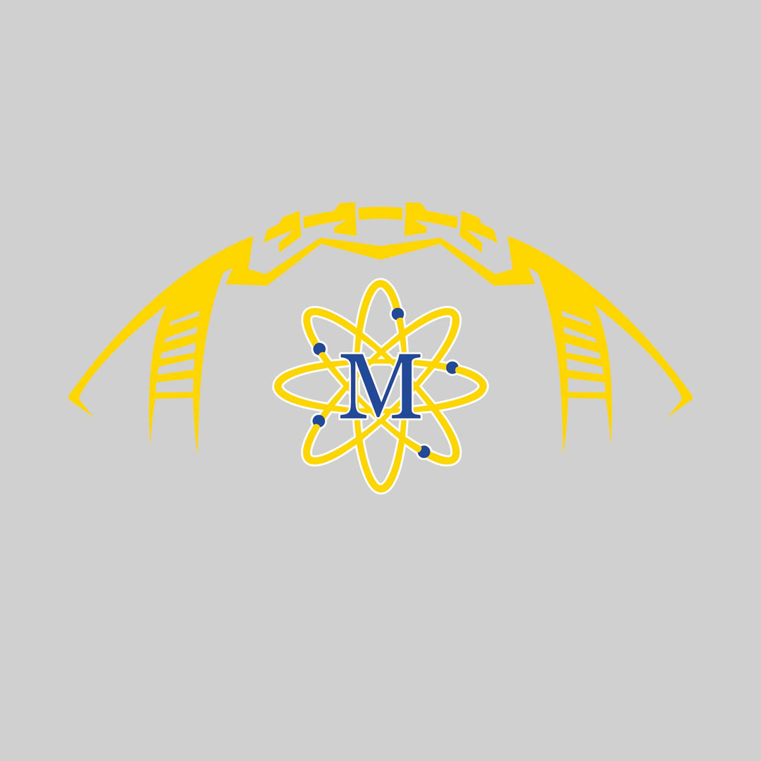 Midland Chemics - Football - Football Shape Outline with Center Mascot