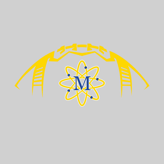 Midland Chemics - Football - Football Shape Outline with Center Mascot