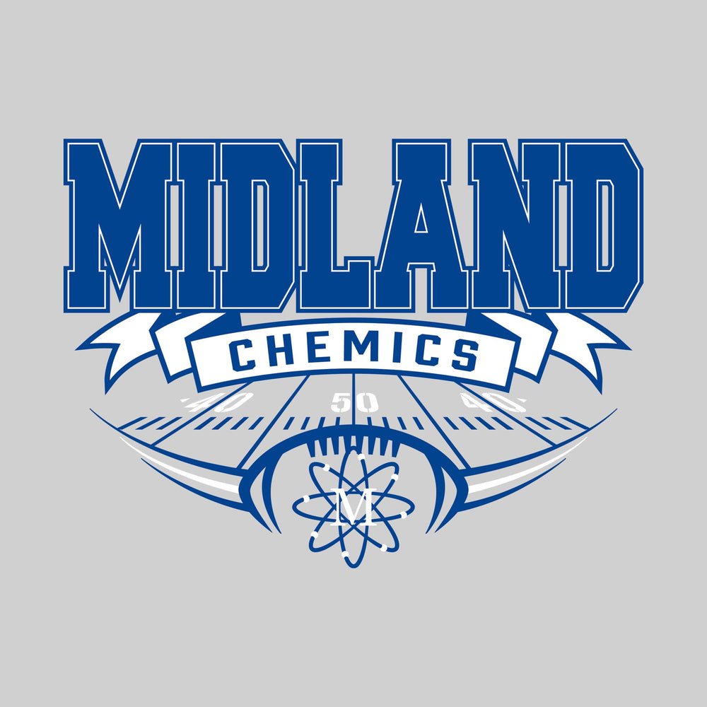 Midland Chemics - Football - School Name with Banner & Yard Lines