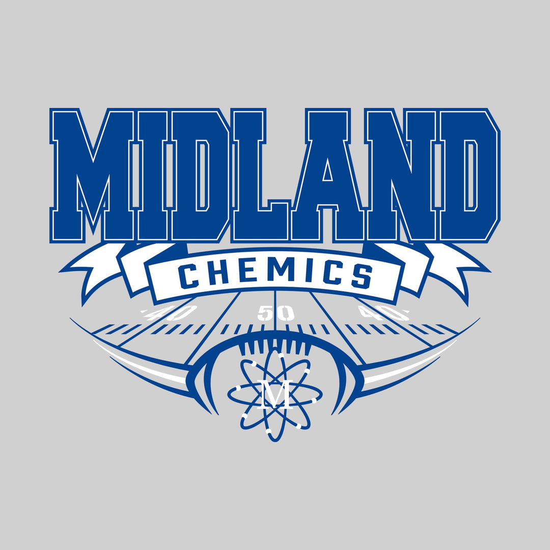 Midland Chemics - Football - School Name with Banner & Yard Lines