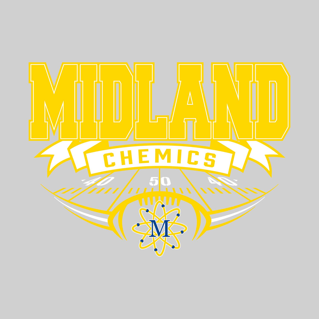 Midland Chemics - Football - School Name with Banner & Yard Lines
