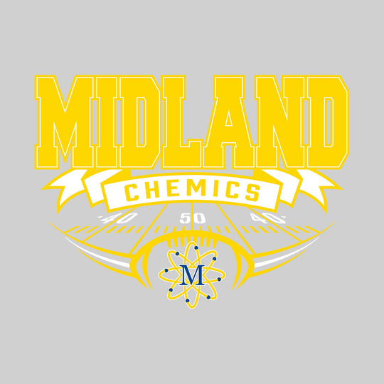 Midland Chemics - Football - School Name with Banner & Yard Lines