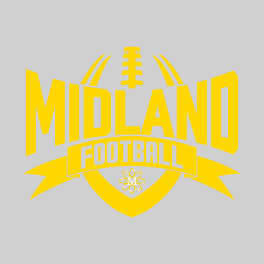 Midland Chemics - Football - School Name with Football Shape and Banner