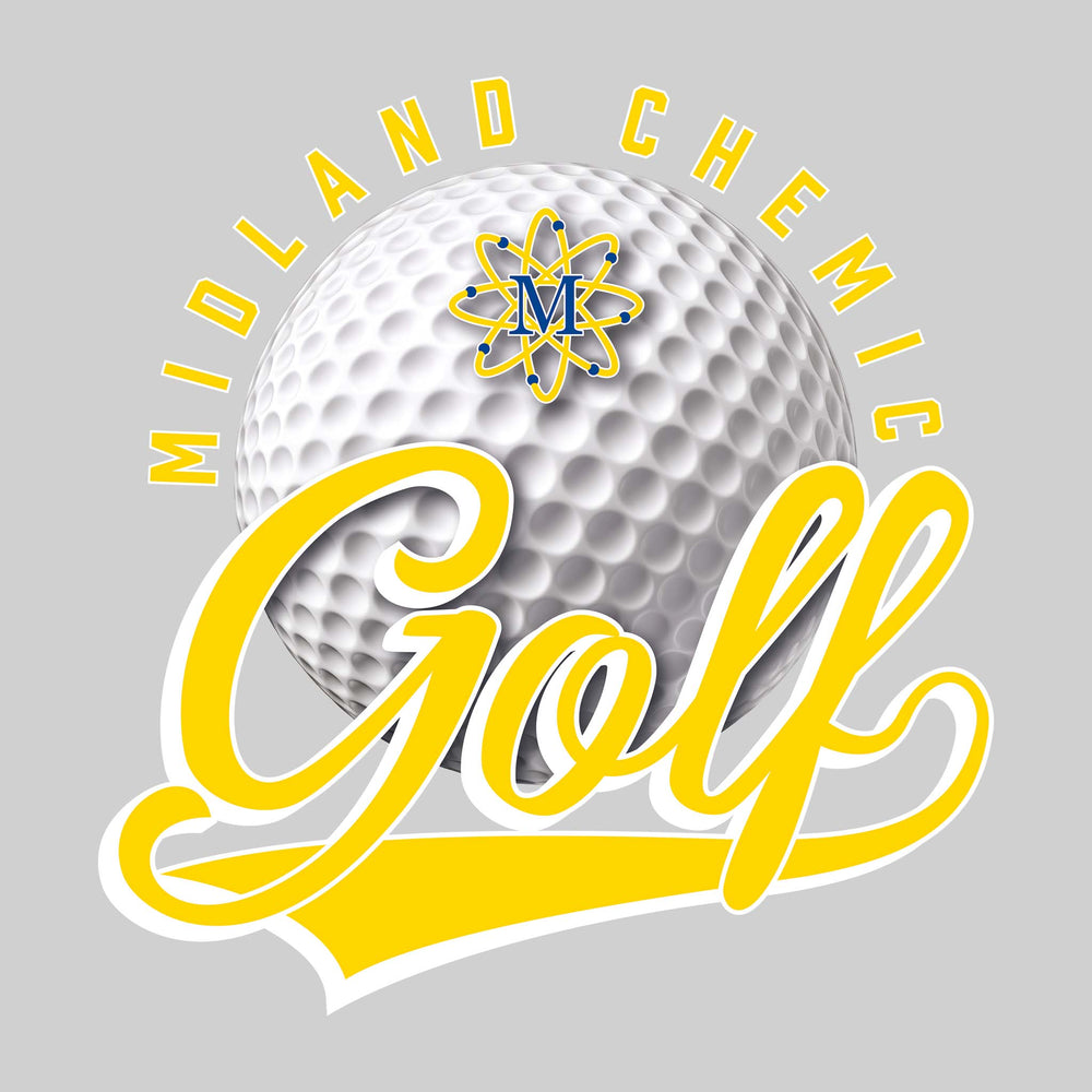 Midland Chemics - Golf - Arched School Name Over Golf Ball